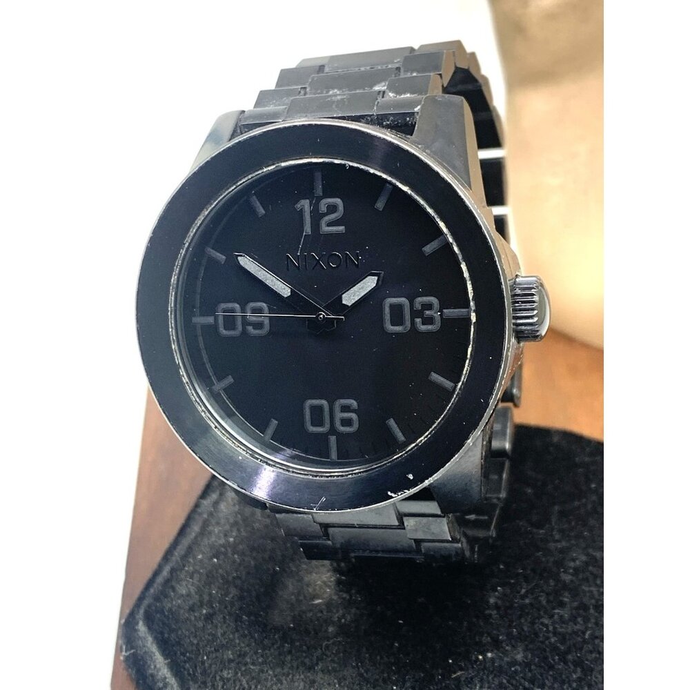Nixon Men's Watch The Corporal Take Charge Quartz Black Dial Stainless Steel